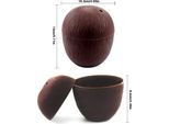 12 Coppette Di Cocco Con Cannucce Di Fiori Di Ibisco Per La Festa Hawaiana Luau Per Bambini