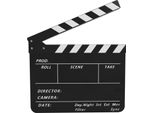 Ciak Acrilico Per Scene Di Regia, Ciak D'azione Per Film Televisivi, Oggetto Per Il Montaggio Cinematografico Con Penna (Bianco/Nero)