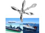 Ancora D'imbarco Pieghevole Da 3,3 Lbs In Acciaio Inox 316 Per Imbarcazioni Da Diporto, Yacht E Gommoni