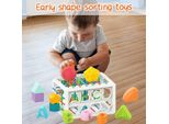 Giocattolo Di Selezione Delle Forme Per Bambini Con Elastici, Cestino Sensoriale, Giocattolo Educativo Per Bambini E Bambine