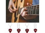 Portachiavi A Plettro Per Chitarra, Ciondolo A Plettro Per Chitarra Stampato, Anello, Catena Di Metallo, Chiave, Regalo Per Gli Amanti Della Musica, Oggetti Di Scena Per Cosplay
