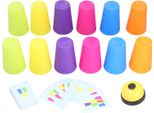 Set Di Gioco Con Tazze Impilabili, Carte Illustrate, Pila Colorata, Giocattolo Educativo Per Bambini, Doppio Giocatore