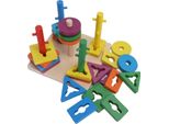 Giocattoli Di Legno Per L'ordinamento E L'impilamento, Riconoscimento Di Forme E Colori, Abbinamento Educativo Precoce Per Bambini