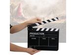 Ciak Da Regista In Acrilico, Lavagna D'azione Per Film Televisivi, Supporto Per Il Montaggio Cinematografico Con Penna (Nero)