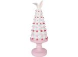 Clayre & Eef Torta Decorativa A Figure Ø 14X39 Cm Plastica Rosa