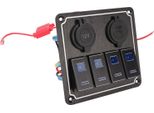 Interruttore A Bilanciere, 4 Vie, 12-24 V, 5 Poli, Luce Blu, On/Off, Protezione Da Sovraccarico Per Auto, Camper, Rimorchi, Utv