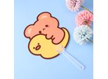 Cartoon Cute Hand Fans Pp Small Fan Portable Summer Hand For Kids Studentyellow Duck Bear