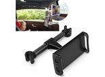 Supporto Per Poggiatesta Dell'auto, Supporto Per Telefono Tablet Ruotabile A 360°, Supporto Per Sedile Posteriore, Nero