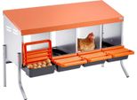 Vevor Nido Per Galline Ovaiole 1060X525X675 Mm, 4 Scomparti, Nido Per Galline In Metallo Con Gambe Di Sostegno E Fori Di Ventilazione, Nidi Per Pollame, Nido A Scomparsa, Ideale Per Galline, Anatre, Polli E Altro Pollame
