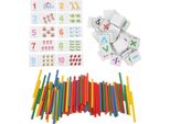 Numero Di Matematica Che Corrisponde Alla Carta Di Conteggio, Giocattolo In Legno Educativo Precoce Per Bambini