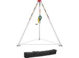Succebuy Set Di Treppiedi Per Spazi Confinati, Treppiedi Di Salvataggio Con Dispositivo Di Sollevamento, Argano Da 816 Kg, Sistema Di Salvataggio Con Cavo Da 19,8 M, Treppiedi Con Protezione Anticaduta, Altezza Di Lavoro Di 1,34-2,15 M