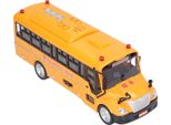 Scuolabus Giallo, Modellino Di Giocattolo, Auto Di Plastica, Figura Di Veicolo Giocattolo Con Porte Apribili, Rumori Di Luce