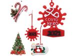 3 Pezzi Natale Pupazzo Di Neve Ciondolo Capodanno Appeso Ornamento Fai Da Te Famiglia Decorazione Regalo