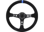 Volante Universale A 6 Fori Per Auto Da Corsa 35 Cm/14 Pollici Con Clacson Blu
