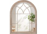 Specchio Da Giardino Costway 69 X 88,5 Cm, Specchio Da Parete Ad Arco Con Cornice In Metallo, Specchio Decorativo Per Interni Ed Esterni, Specchio Da Finestra Specchio Decorativo