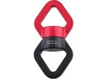 Inf Moschettone Girevole In Alluminio Aeronautico 7075 Rosso/Nero Per Amaca Yoga