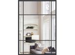 Specchio Da Parete Costway, 100 X 70 Cm, Specchio Rettangolare Con Cornice In Metallo, Specchio Decorativo Da Appendere, Specchio Decorativo Orizzontale Per Soggiorno, Nero