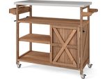 Carrello Per Barbecue Da Esterno Costway, Carrello Di Servizio Su Rotelle, Con Piano Di Lavoro In Acciaio Inox, Ripiani, Portaspezie, Armadietto E Porta Asciugamani, (1 Porta-118X47X92 Cm)
