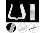 Inf 50 Pezzi Clip Per Luci Natalizie, Ganci Per Grondaie In Plastica Esterni Trasparente