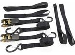 Inf Set Cinghie A Cricchetto Nere Con Ganci A S, 5M, 2 Set, Più 4 Anelli
