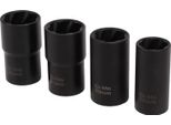 Set Di 5 Pezzi Per La Rimozione Dei Dadi Delle Ruote, Azionamento Da 1/2 Pollice, Metrico, 17, 19, 21, 22 Mm, Acciaio Al Carbonio, Chiavi A Bussola