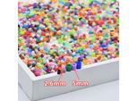 4800 Pezzi 5 Mm Plastica Tubo Perline Giocattolo 24 Colori Fai Da Te Melty Fuse Piccole Ricariche Distanziatore Per L'artigianato Dei Bambini