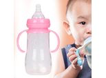 Biberon Da 240 Ml, Calibro Grande, In Silicone, Per Allattamento, Con Manico, Cannuccia