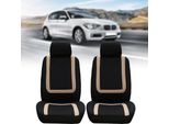 Set Di 4 Coprisedili Universali Per Auto, Decorazione Interna Per Tutte Le Stagioni (Beige/Nero)