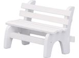 Panchina In Legno Della Casa Delle Bambole In Scala 1:12, Alta Simulazione, Modello Di Arredamento In Miniatura, Bianco