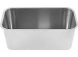 Lavabo Per Camper, Quadrato, 390 X 190 X 185 Mm, Acciaio Inox 304, Grande Capacità, Da Incasso Per Camper Con Scarico Da 90 Mm Per Furgone, Yacht, Barca