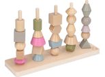 Set Di Abbinamenti Impilabili, Legno Educativo Con 10 Carte, Blocchi Di Forme Geometriche, Giocattolo Impilabile Per Bambini