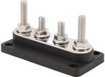Blocco Di Distribuzione A 4 Bulloni 12-48V 150A In Ottone Nichelato Per Auto Camion Camper Barche Marine Nero