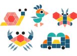 180 Fogli Di Blocchi Modello In Legno, Giocattolo Con Forme Multiple, Colori Vivaci, Forme Geometriche, Puzzle Per Bambini Da 3 A 6 Anni