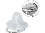 Ciuccio In Silicone, Lettere A-Z Argentate, Sicuro, Senza Bpa, Monopezzo, Senza Cuciture, Con Coperchio, Per Neonati Da 6 A 18 Mesi