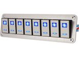 Pannello Interruttori A Bilanciere, 8 Vie, 12-24 V, 5 Poli, Luce Blu, Accensione/Spegnimento, Controllo Luce