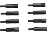 8 Pezzi Dado Coperchio Valvola Auto, Verniciato A Polvere Nera, Ricambio Per Motori Sbc Small Block 283 305 327 350 383 400
