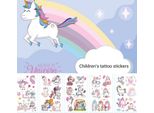 10 Fogli Tatuaggi Temporanei Cartone Animato Adesivi Impermeabile Partito Tatuaggio Bambini Set