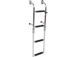 Scaletta Pieghevole A 4 Gradini Per Barche, Rimovibile, Regolabile, Antiscivolo Staffa Di Poppa In Acciaio Inox 316 Per Barche A Pontone