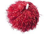 Pom-Pom Da Cheerleader Con Manico Dritto, Oggetti Di Scena Per Il Tifo Di Squadra Per Aerobica, Danza, Scuola, Sport, Giochi, Rosso