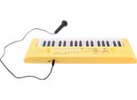 Pianoforte Elettronico, Tastiera, Bambini, 37 Tasti, Strumento Didattico, Giocattolo Con Microfono, Giallo
