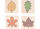 Puzzle Di 4 Pezzi In Legno Foglie Sviluppare Le Competenze Colori Vivaci Foglia Consapevolezza Scheda Puzzle Per Più Di 3 Anni A Casa