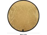 Riflettore D'argento Oro 2 In 1 Mini Luce Rotonda Portatile Per L'illuminazione Fotografica 80 Cm / 31,5 Pollici