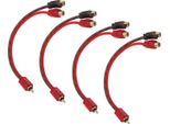 4 Confezioni Di Cavo Rca 1 Spina A 2 Prese Audio Stereo Per Auto Y-Splitter Per Sistema Di Altoparlanti