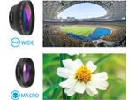 Apexel APL-0.45WM Set Di Lenti Per Telefoni Cellulari, 0,45 X Super Grandangolo E 12,5 X Macro Lenti Per Fotocamere Hd Con Clip Per Iphone, Samsung, Huawei, Xiaomi E Altri Smartphone