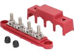 Blocco Di Distribuzione Di Energia Con 4 Bulloni E Coperchio, Sbarra Da 3/8 Di Pollice Per Camper, Barche, Rimorchi, 12-48 V, Rosso