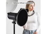 Riflettore Beauty Dish Standard Da 30 Cm/11,8 Pollici Con Attacco Bowens E Griglia A Nido D'ape Con Diffusore Bianco Per La Fotografia Di Ritratto In Studio, Luce Flash Stroboscopica