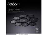 Andoer 58 Mm Nd Fader Densità Neutra Regolabile Da ND2 A ND400 Filtro Variabile Per Fotocamera Canon Nikon Dslr