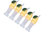 5 Pezzi Tappi Di Cannuccia Per Bottiglie D'acqua A Prova Di Perdite, Tappo In Silicone Portatile A Forma Di Gatto Con Per Bambini, Verde