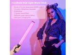 Bastone Luminoso Rgb, Portatile, Fotografia, Video, Bicolore, Temperatura 2500-9900 K, 12 Livelli, Luminosità Dimmerabile Con 7 Tipi Di Effetti Luminosi Speciali, Assorbimento Magnetico Per Feste In Studio, Live Streaming, Ritratti Selfie