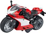 Modello Di Moto Giocattolo, Scala 1:14, In Lega, Plastica, Retrattile, Con Suoni E Luci Per Bambini, Rosso
